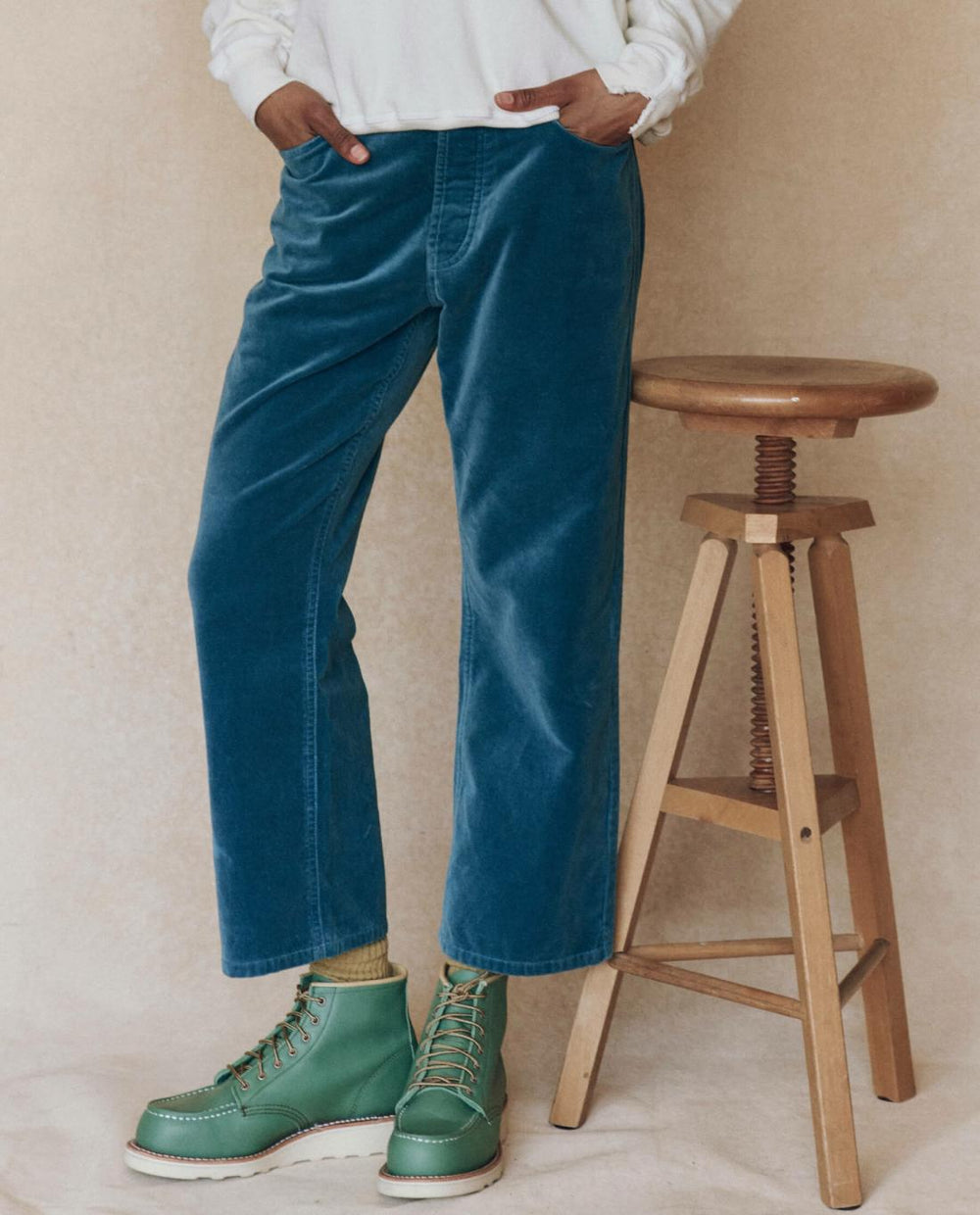 Pants | Women The Great. The Velvet Wayne Jean. Blue Jewel