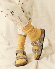 Shoes | Women The Great. Arizona Taupe Birkenstock With Paint. Taupe With Bright Multi Paint