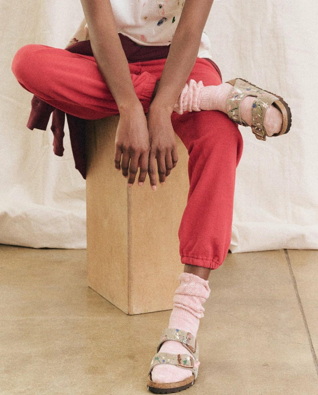 Shoes | Women The Great. Arizona Taupe Birkenstock With Paint. Taupe With Bright Multi Paint