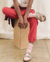 Shoes | Women The Great. Arizona Taupe Birkenstock With Paint. Taupe With Bright Multi Paint