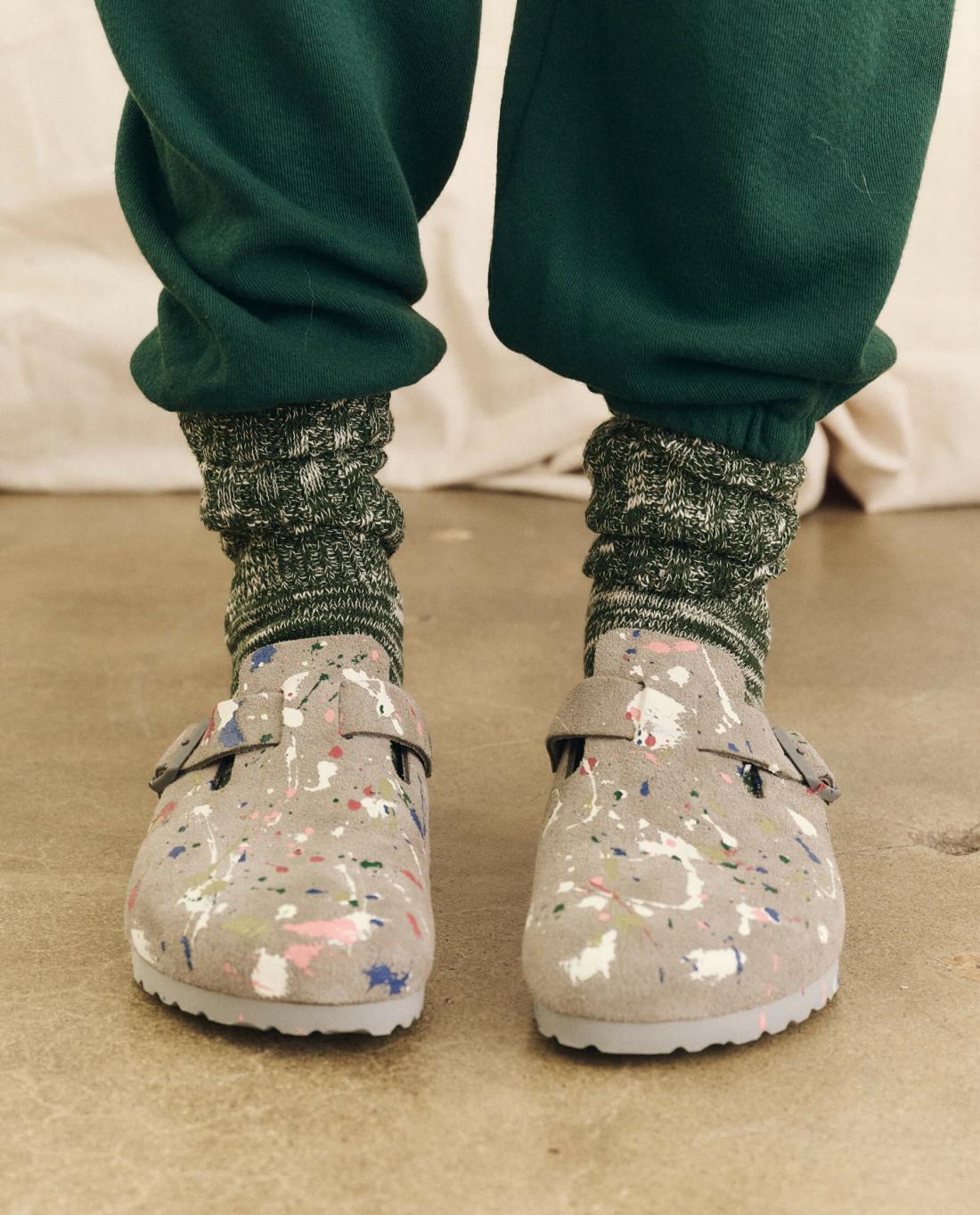 Shoes | Women The Great. Boston Coin Birkenstock With Paint. Coin With Bright Multi Paint