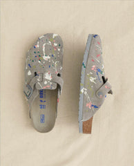 Shoes | Women The Great. Boston Coin Birkenstock With Paint. Coin With Bright Multi Paint