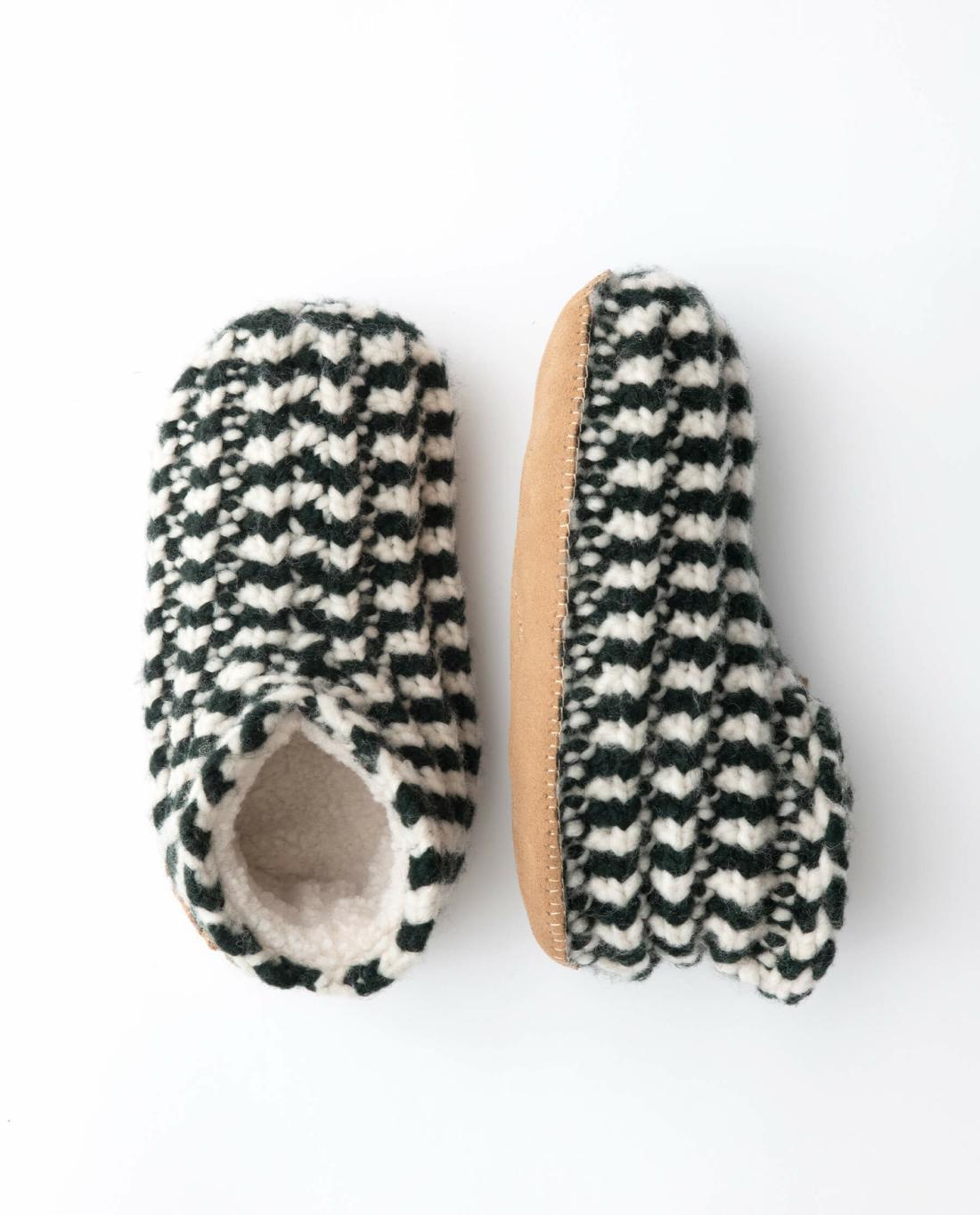 Shoes | Women The Great. The Bootie Slipper. Black And Cream Stripe