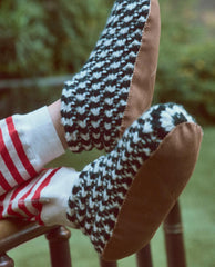 Shoes | Women The Great. The Bootie Slipper. Black And Cream Stripe