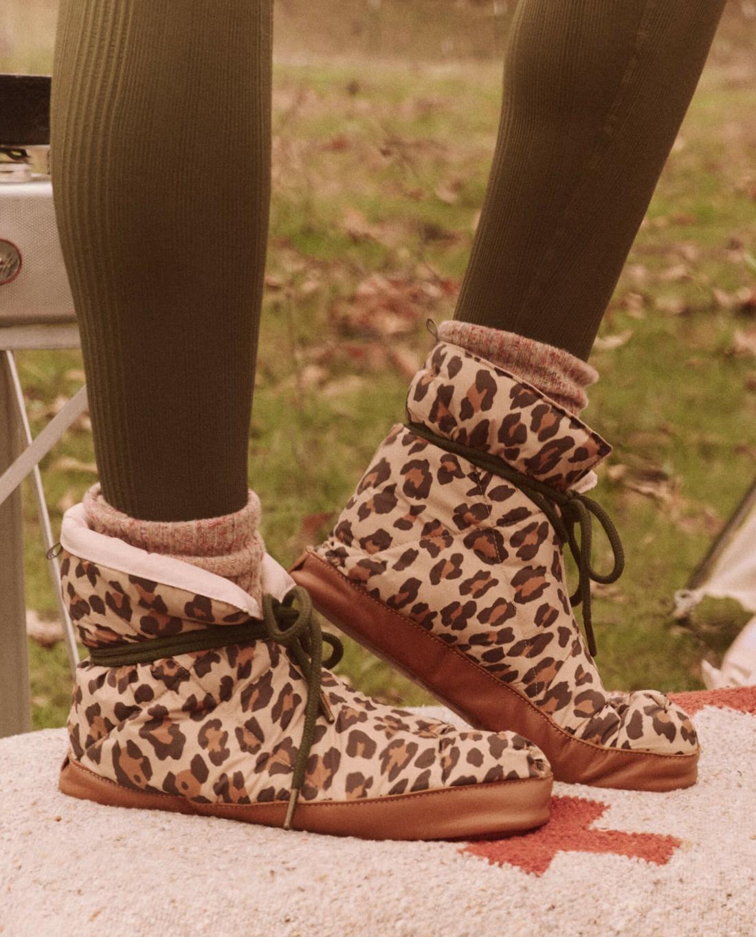 Shoes | Women The Great. The Down Quilted Puffer Slipper. Snow Leopard