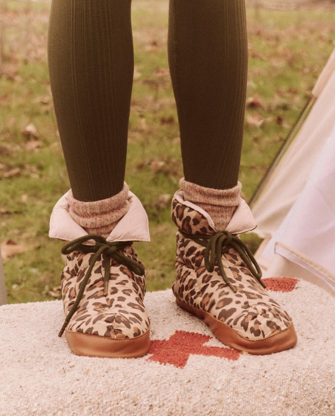 Shoes | Women The Great. The Down Quilted Puffer Slipper. Snow Leopard