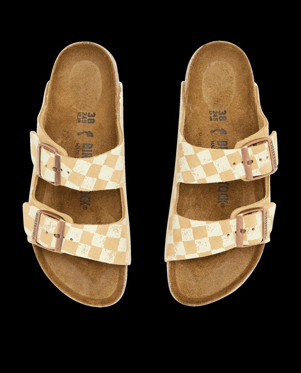 Shoes | Women The Great. The Hand Stamped BIRKENSTOCK Arizona. Latte With Cream Check