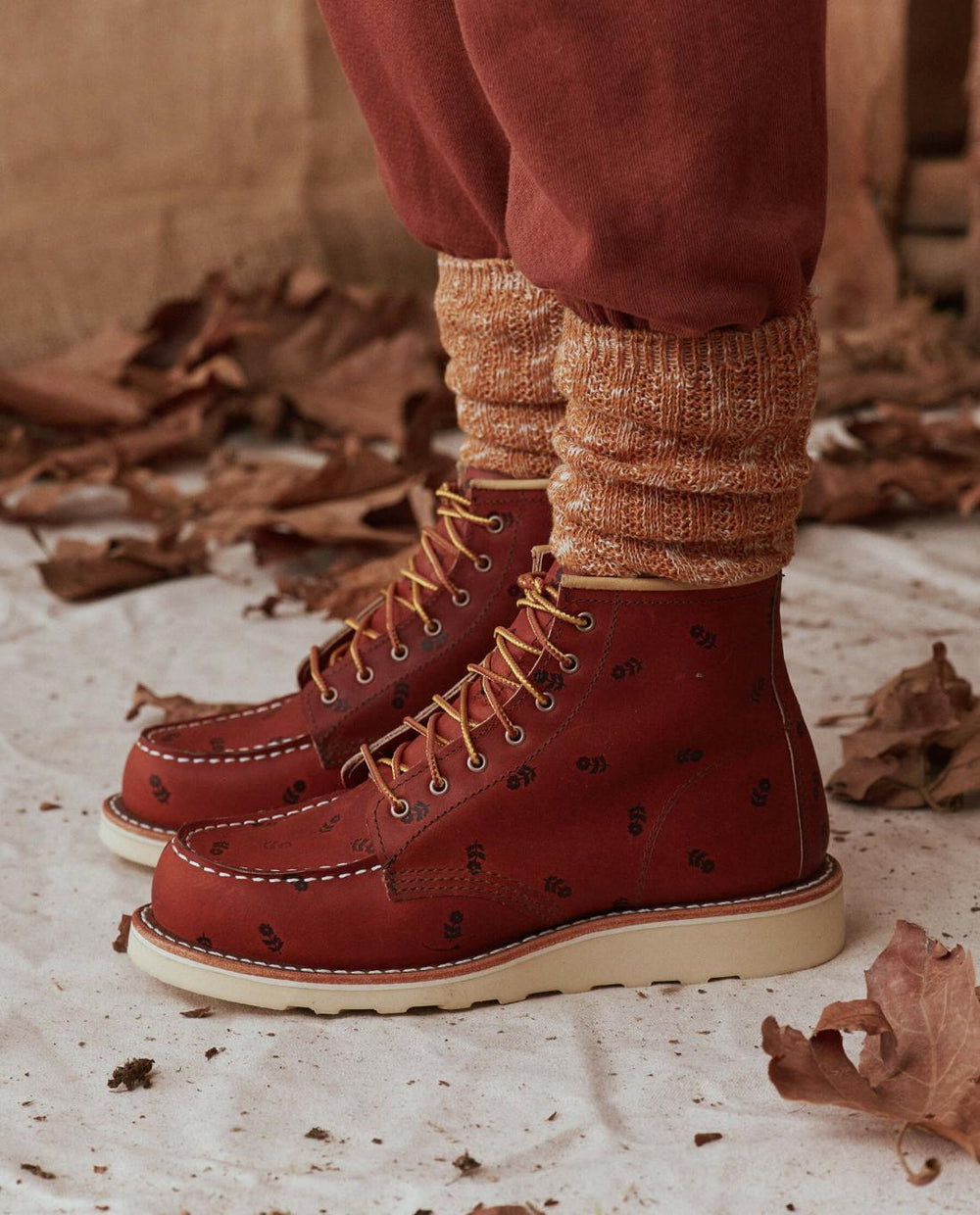 Shoes | Women The Great. The Red Wing Heritage Boot. Oro Legacy Embossed Floral