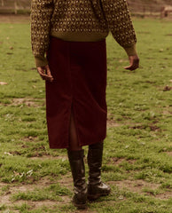 Skirts &amp; Shorts | Women The Great. The Column Skirt. Cord Cinnabar