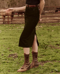 Skirts &amp; Shorts | Women The Great. The Column Skirt. Cord Woodland Green