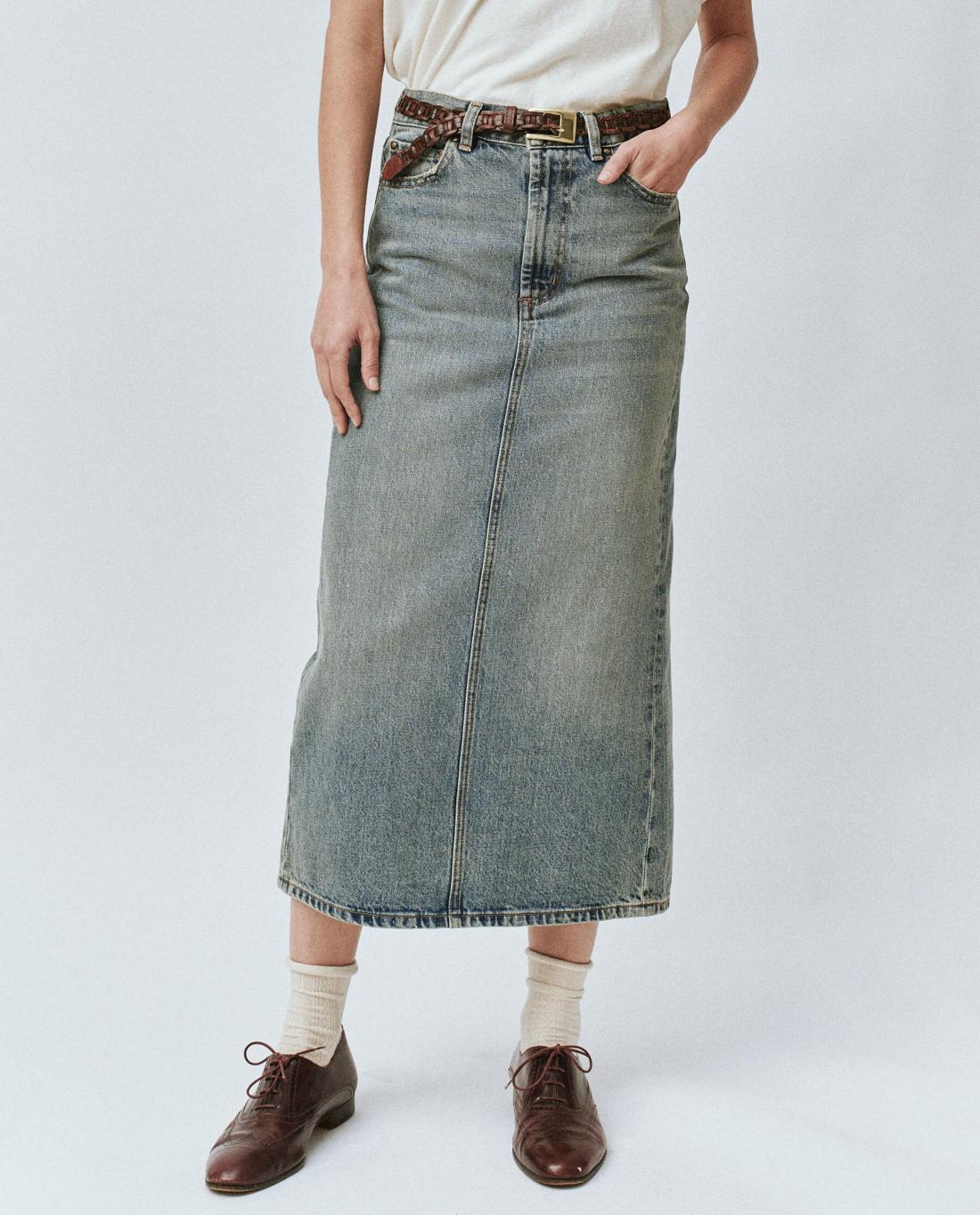 Skirts &amp; Shorts | Women The Great. The Column Skirt. Monterey Wash