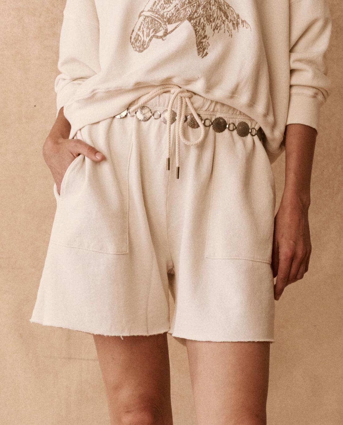 Skirts &amp; Shorts | Women The Great. The Patch Pocket Sweat Short. Washed White