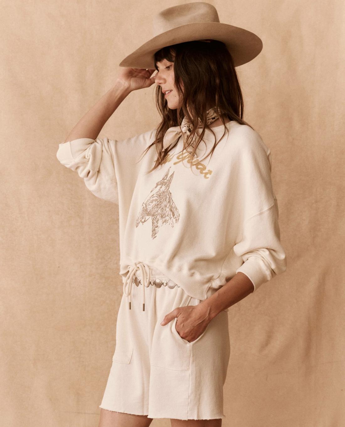 Skirts &amp; Shorts | Women The Great. The Patch Pocket Sweat Short. Washed White