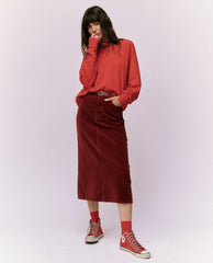 Skirts &amp; Shorts | Women The Great. The Velvet Column Skirt. Bordeaux