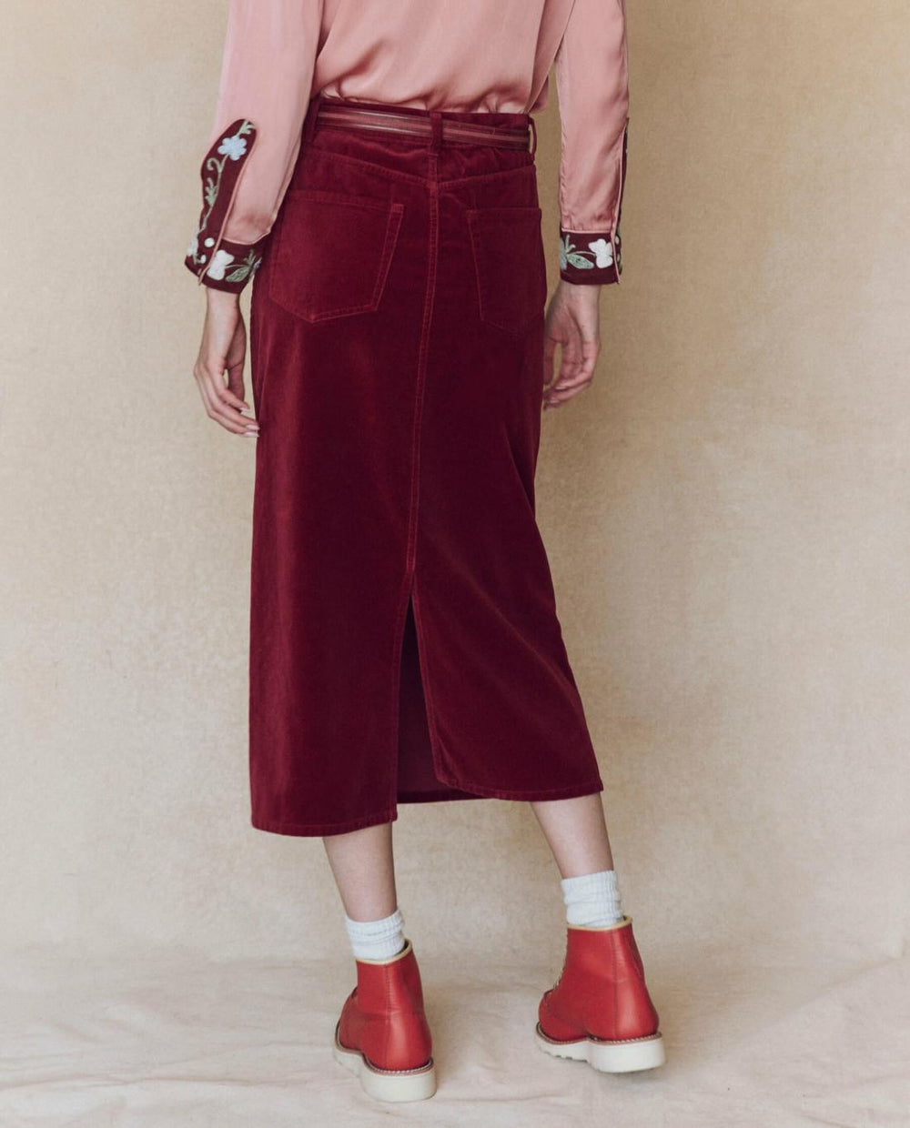 Skirts &amp; Shorts | Women The Great. The Velvet Column Skirt. Bordeaux