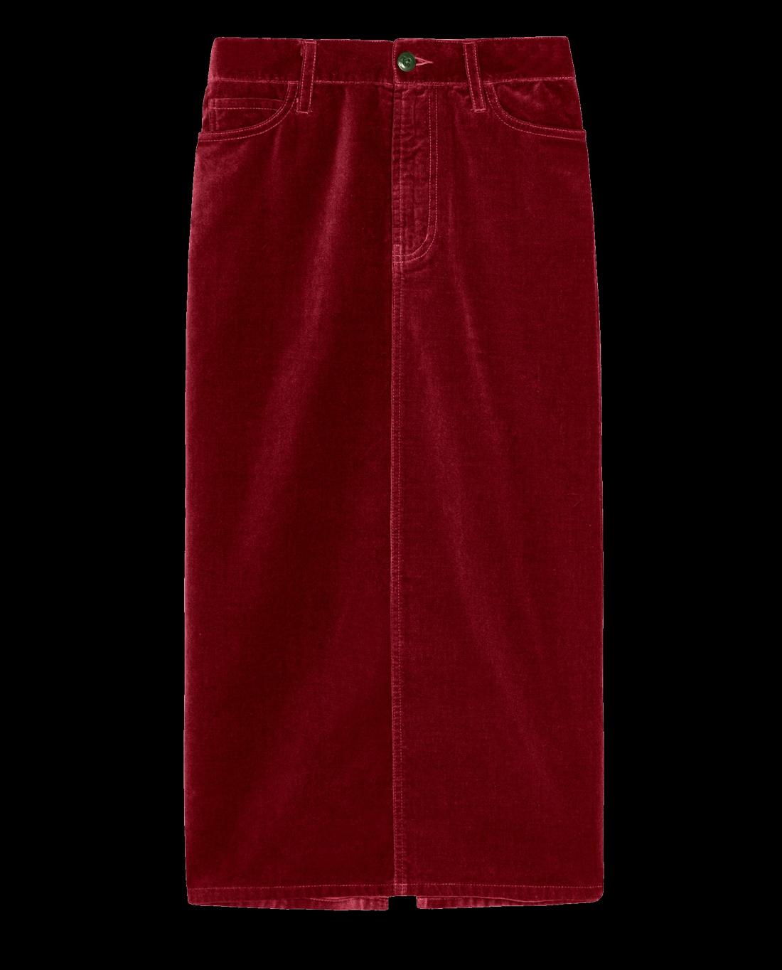 Skirts &amp; Shorts | Women The Great. The Velvet Column Skirt. Bordeaux