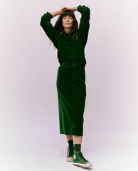 Skirts &amp; Shorts | Women The Great. The Velvet Column Skirt. Emerald