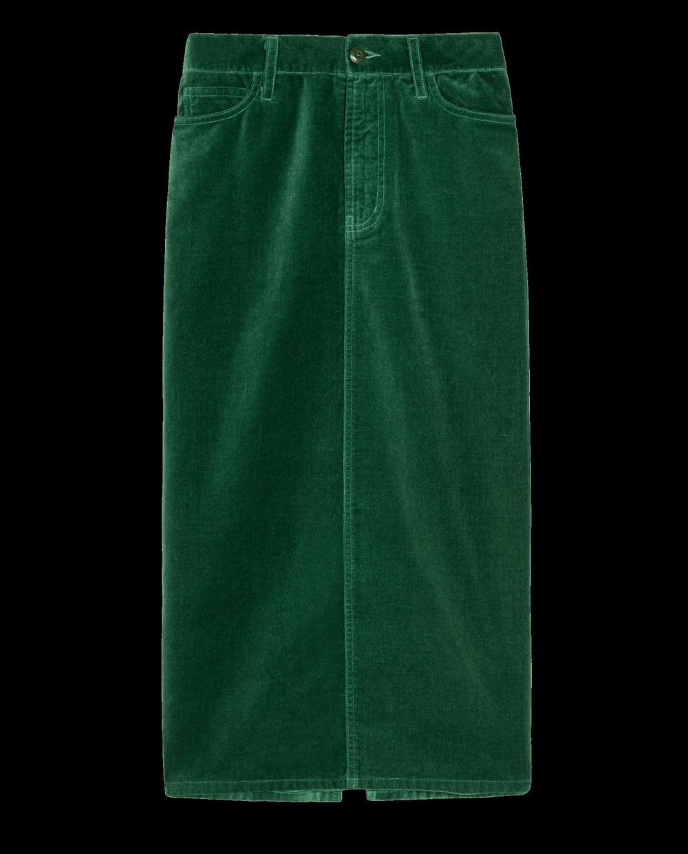 Skirts &amp; Shorts | Women The Great. The Velvet Column Skirt. Emerald