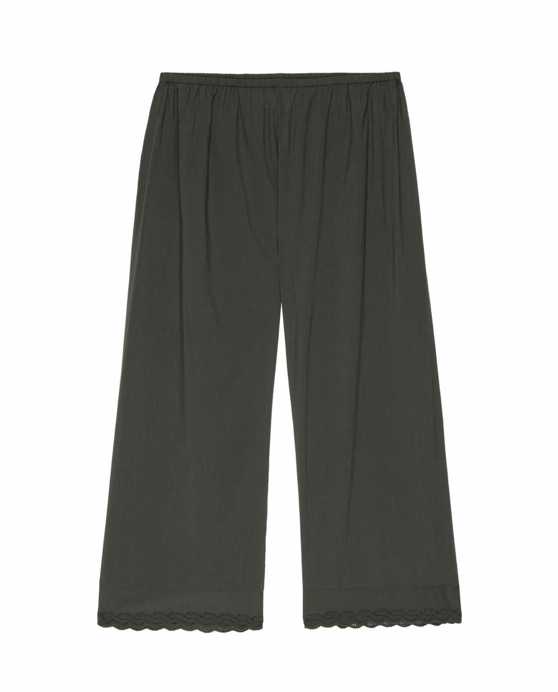 Sleep Bottoms | Women The Great. The Eyelet Easy Sleep Pant. Black