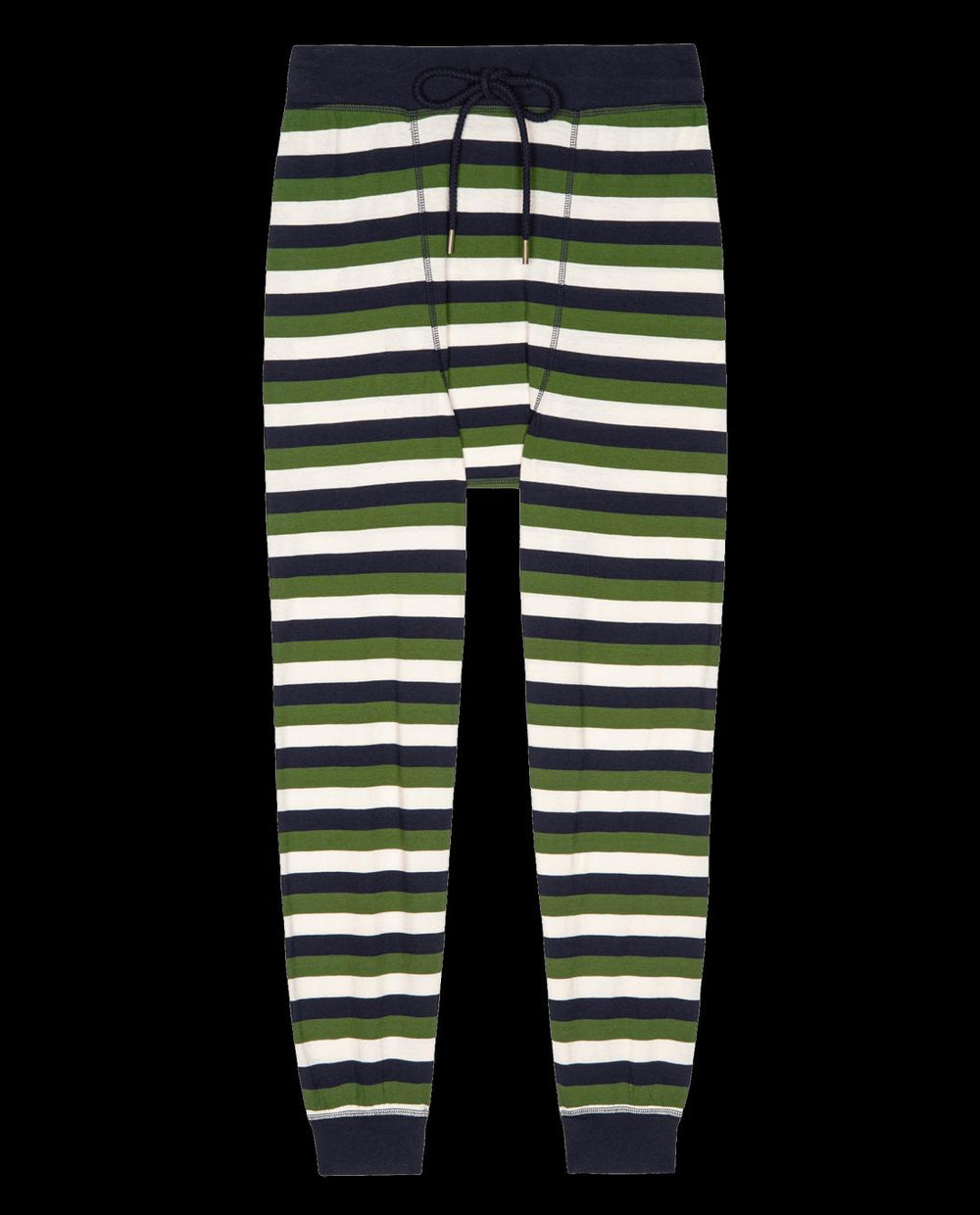 Sleep Bottoms | Women The Great. The Long John. Winter Pine Stripe