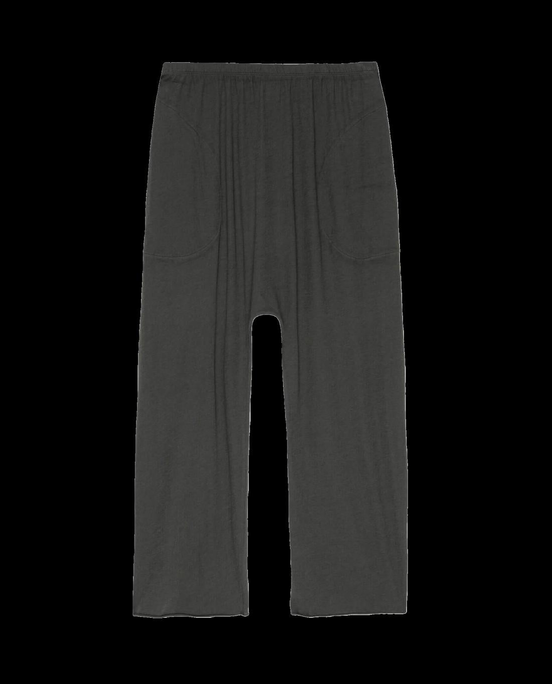 Sleep Bottoms | Women The Great. The Lounge Crop. Washed Black