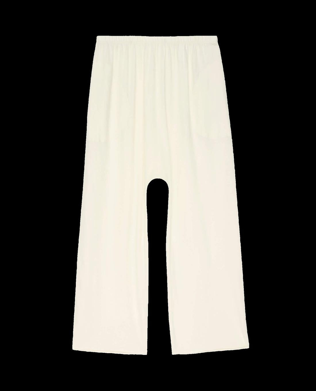 Sleep Bottoms | Women The Great. The Lounge Crop. Washed White