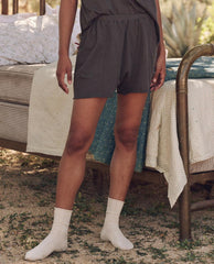 Sleep Bottoms | Women The Great. The Lounge Short. Washed Black