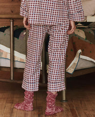 Sleep Bottoms | Women The Great. The Pajama Pant. Bordeaux Plaid
