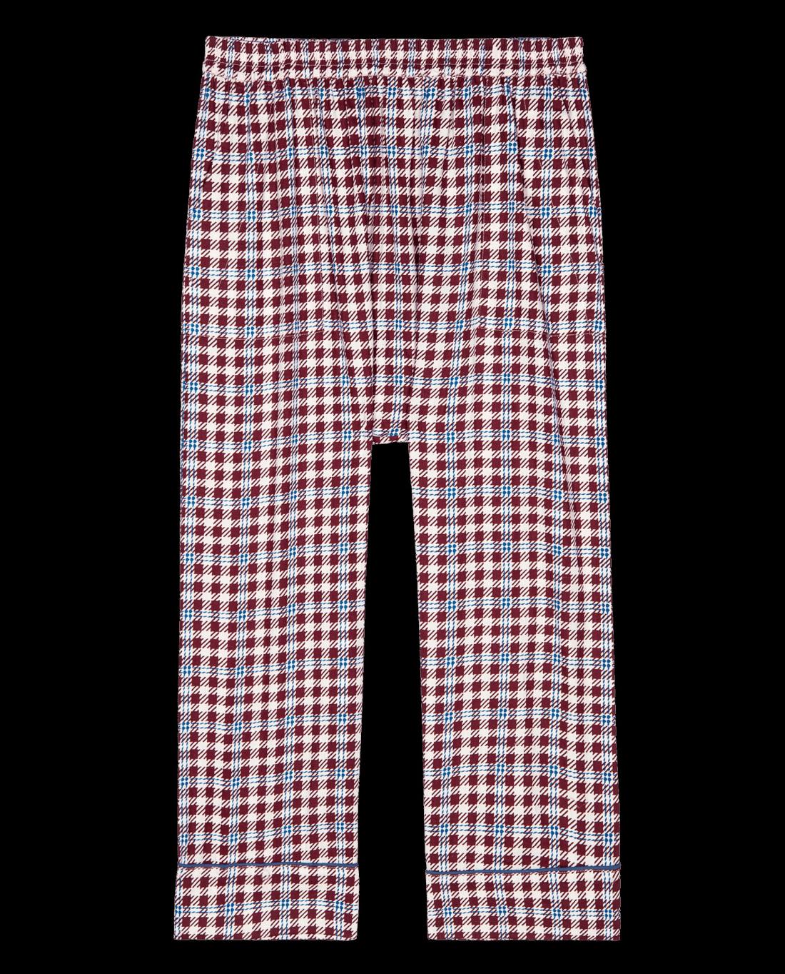 Sleep Bottoms | Women The Great. The Pajama Pant. Bordeaux Plaid