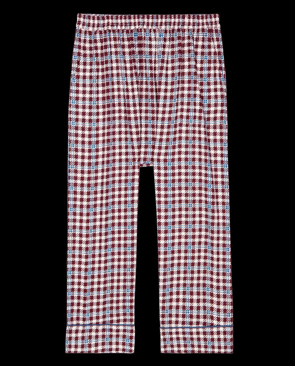 Sleep Bottoms | Women The Great. The Pajama Pant. Bordeaux Plaid