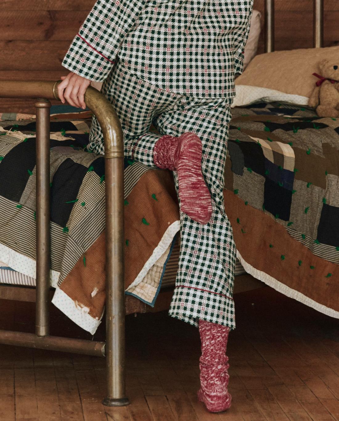 Sleep Bottoms | Women The Great. The Pajama Pant. Winter Pine Plaid