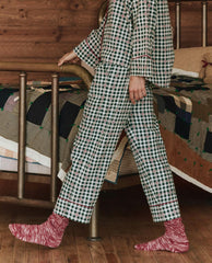 Sleep Bottoms | Women The Great. The Pajama Pant. Winter Pine Plaid