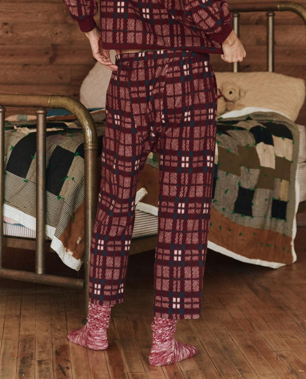 Sleep Bottoms | Women The Great. The Plush Fleece Pajama Pant. Fireside Plaid