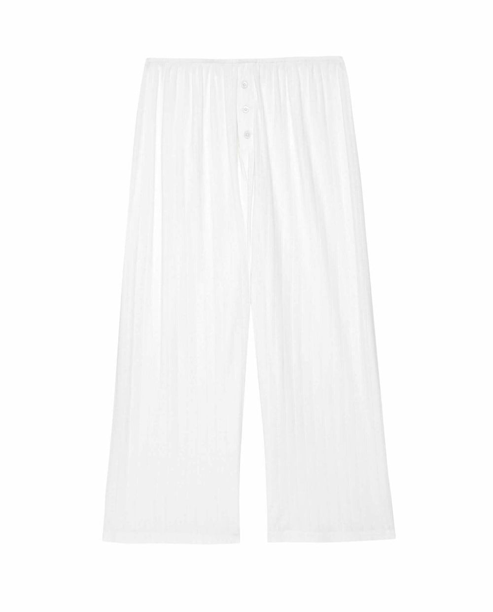 Sleep Bottoms | Women The Great. The Pointelle Easy Button Sleep Pant. White