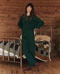 Sleep Bottoms | Women The Great. The Quilted Pajama Pant. Pine