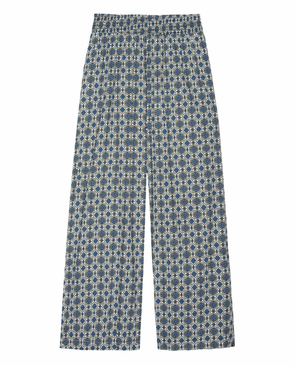 Sleep Bottoms | Women The Great. The Smocked Sleep Pant. Geo Medallion Print