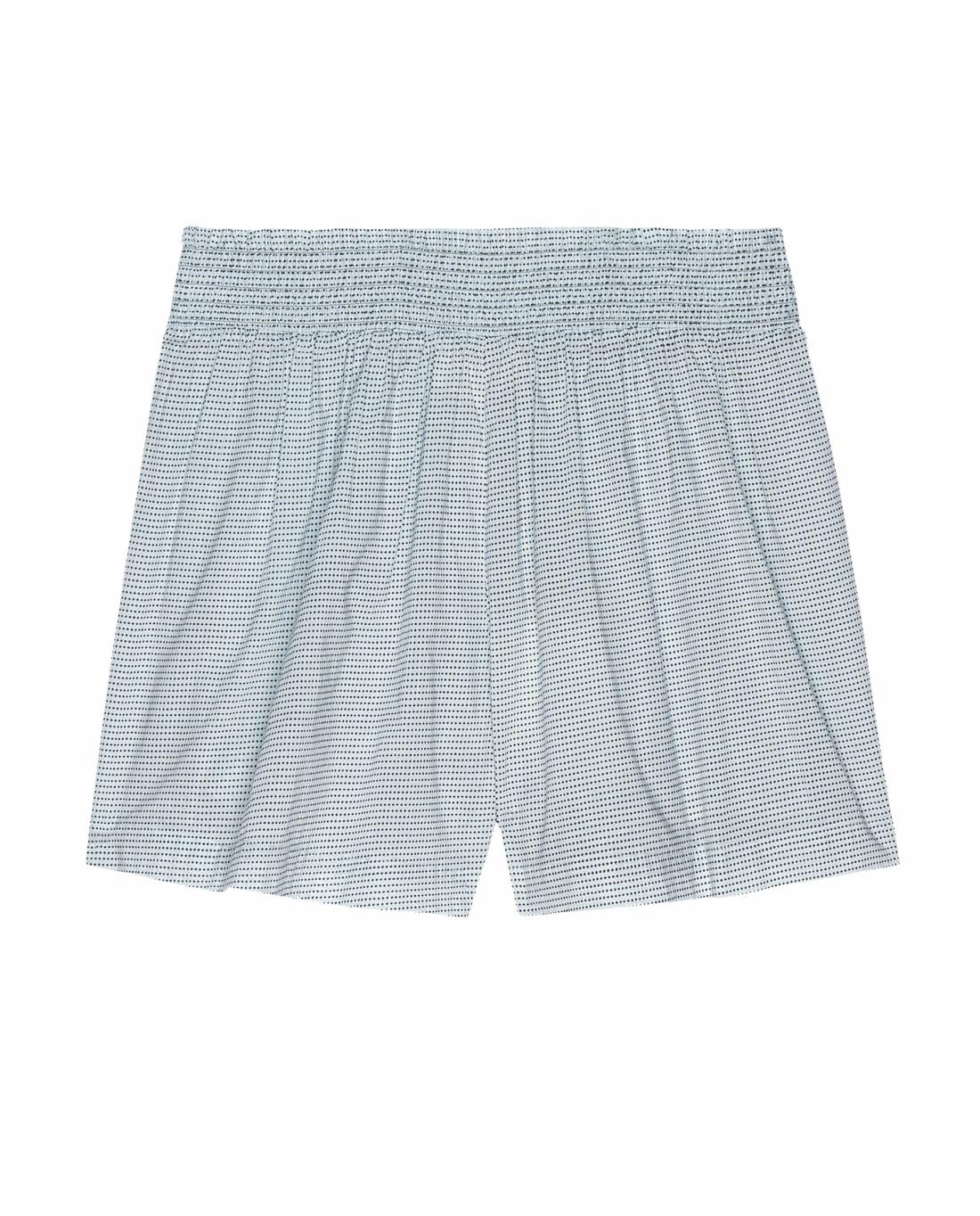 Sleep Bottoms | Women The Great. The Smocked Sleep Short. Blue Star Print