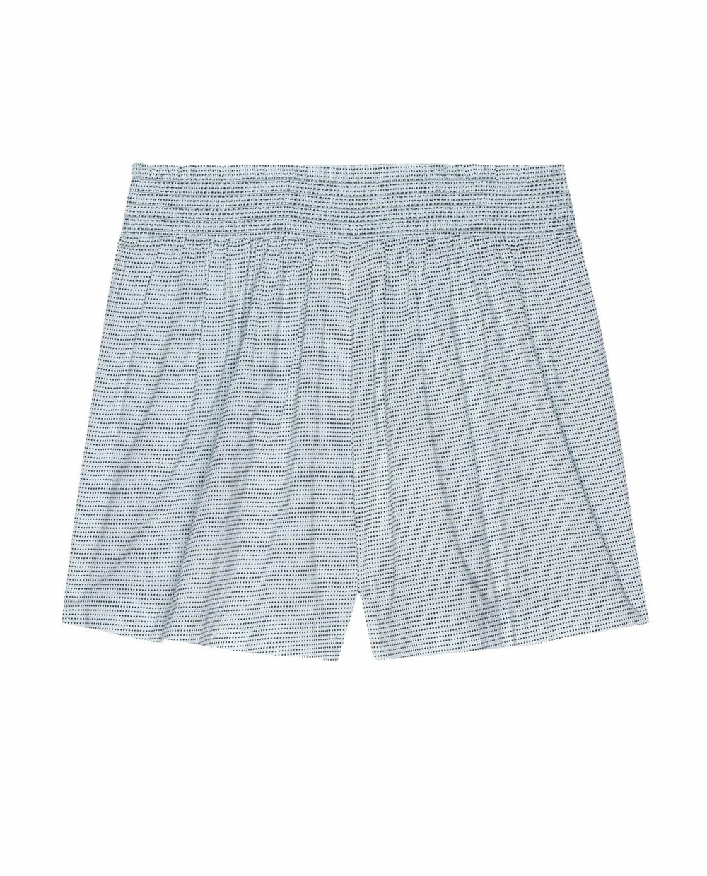 Sleep Bottoms | Women The Great. The Smocked Sleep Short. Blue Star Print