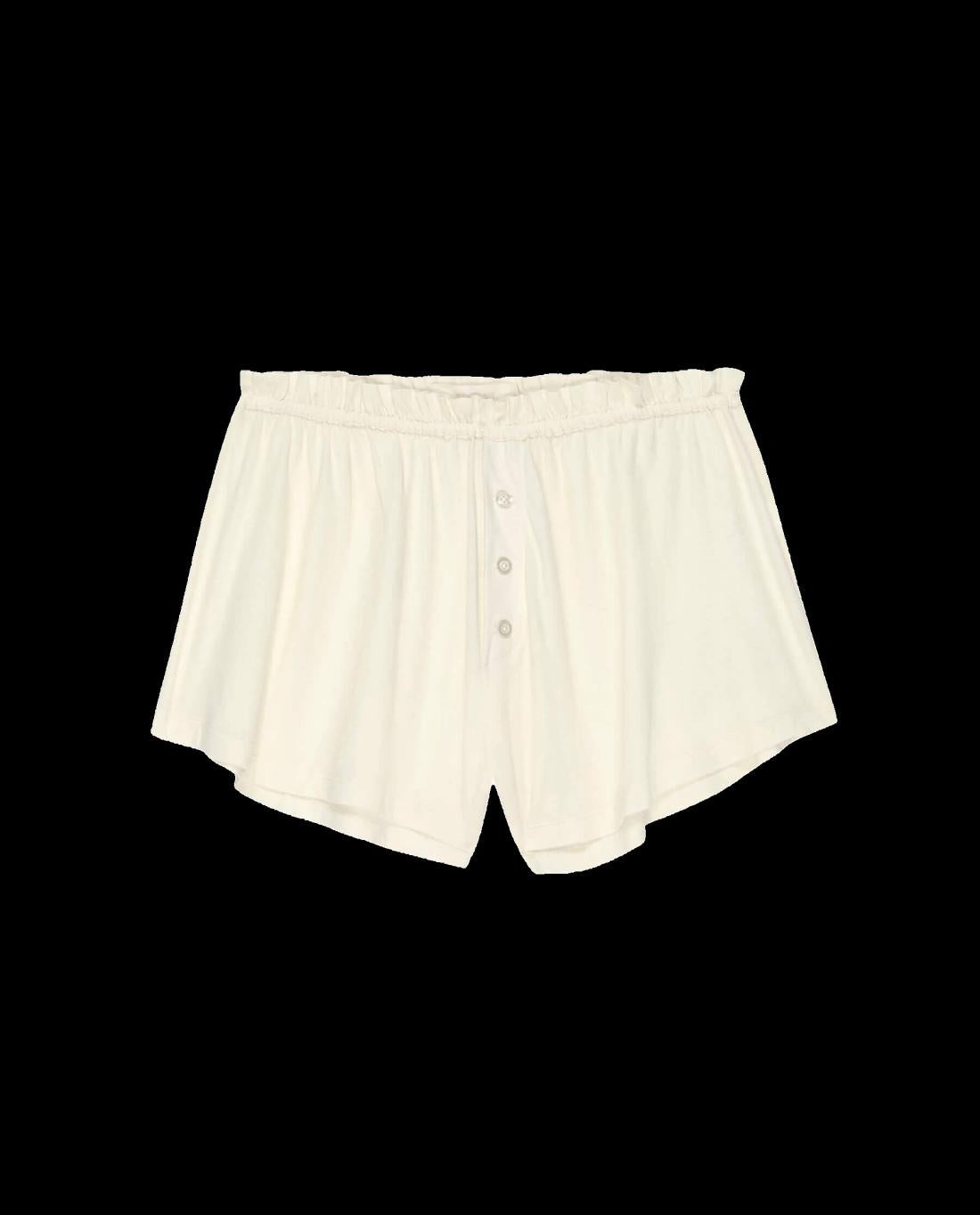 Sleep Bottoms | Women The Great. The Tap Short. Washed White
