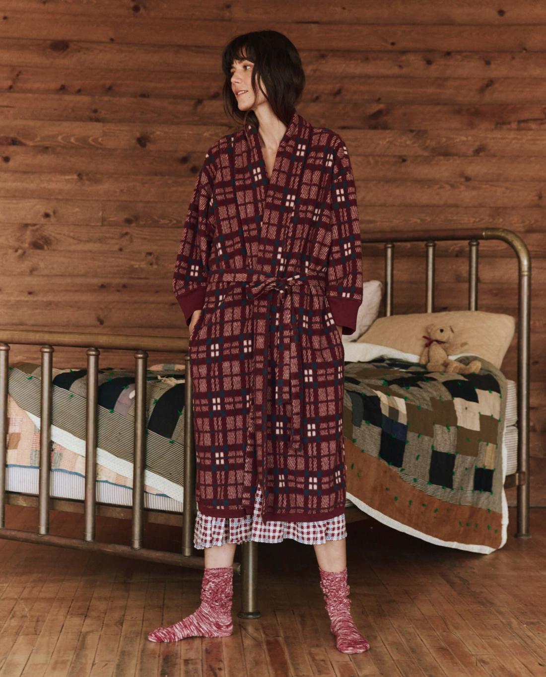 Sleep Robes | Women The Great. The Plush Fleece Robe. Fireside Plaid