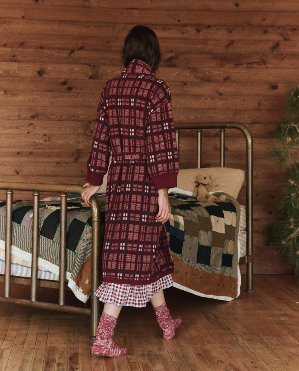 Sleep Robes | Women The Great. The Plush Fleece Robe. Fireside Plaid