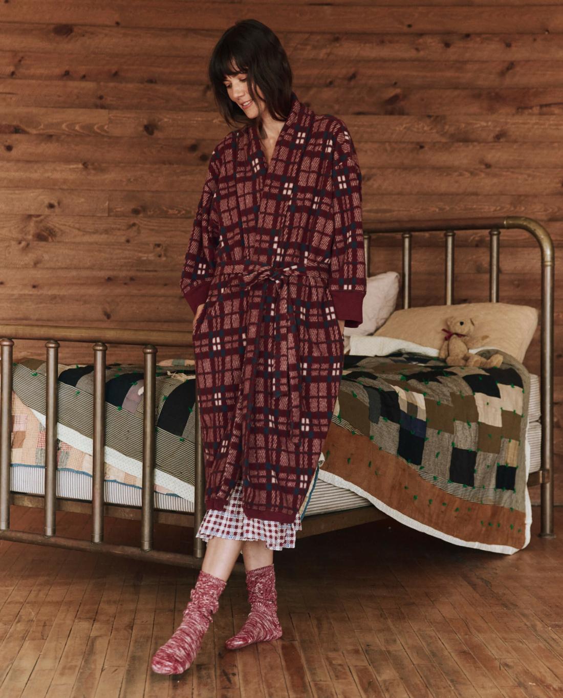 Sleep Robes | Women The Great. The Plush Fleece Robe. Fireside Plaid