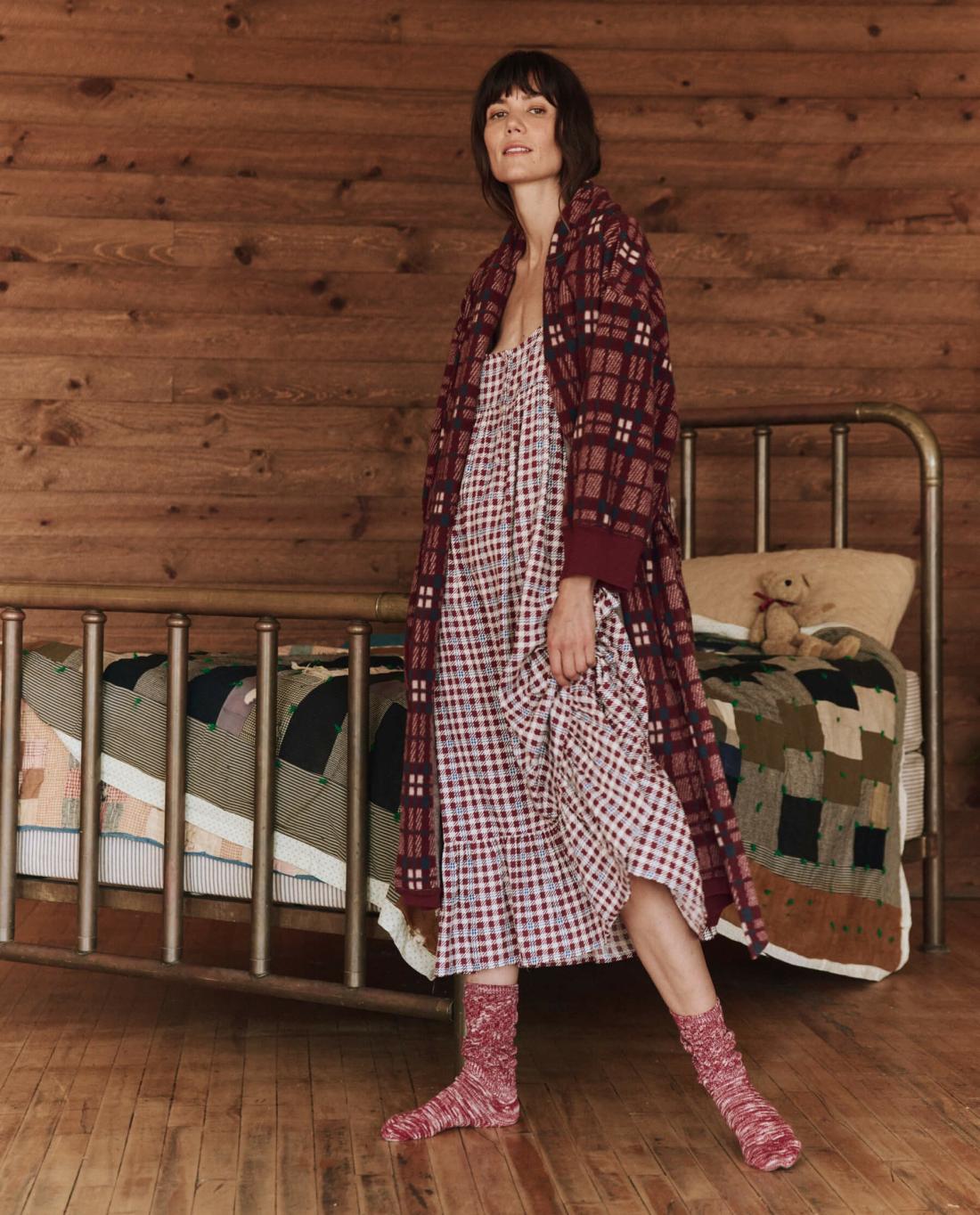 Sleep Robes | Women The Great. The Plush Fleece Robe. Fireside Plaid