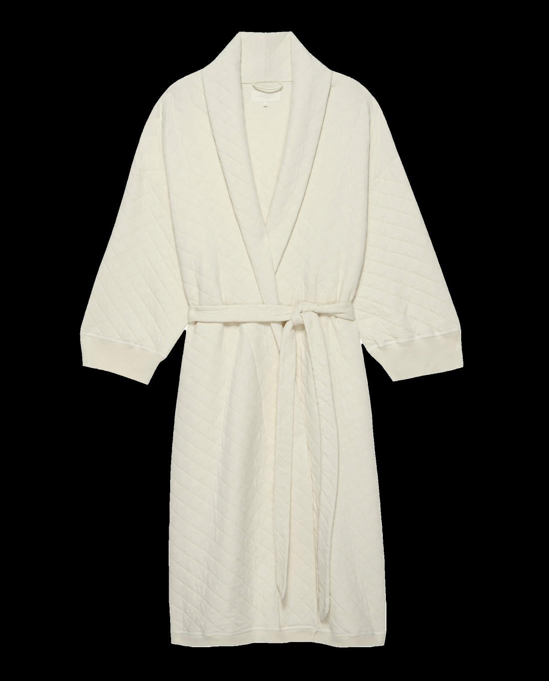 Sleep Robes | Women The Great. The Quilted Robe. Washed White
