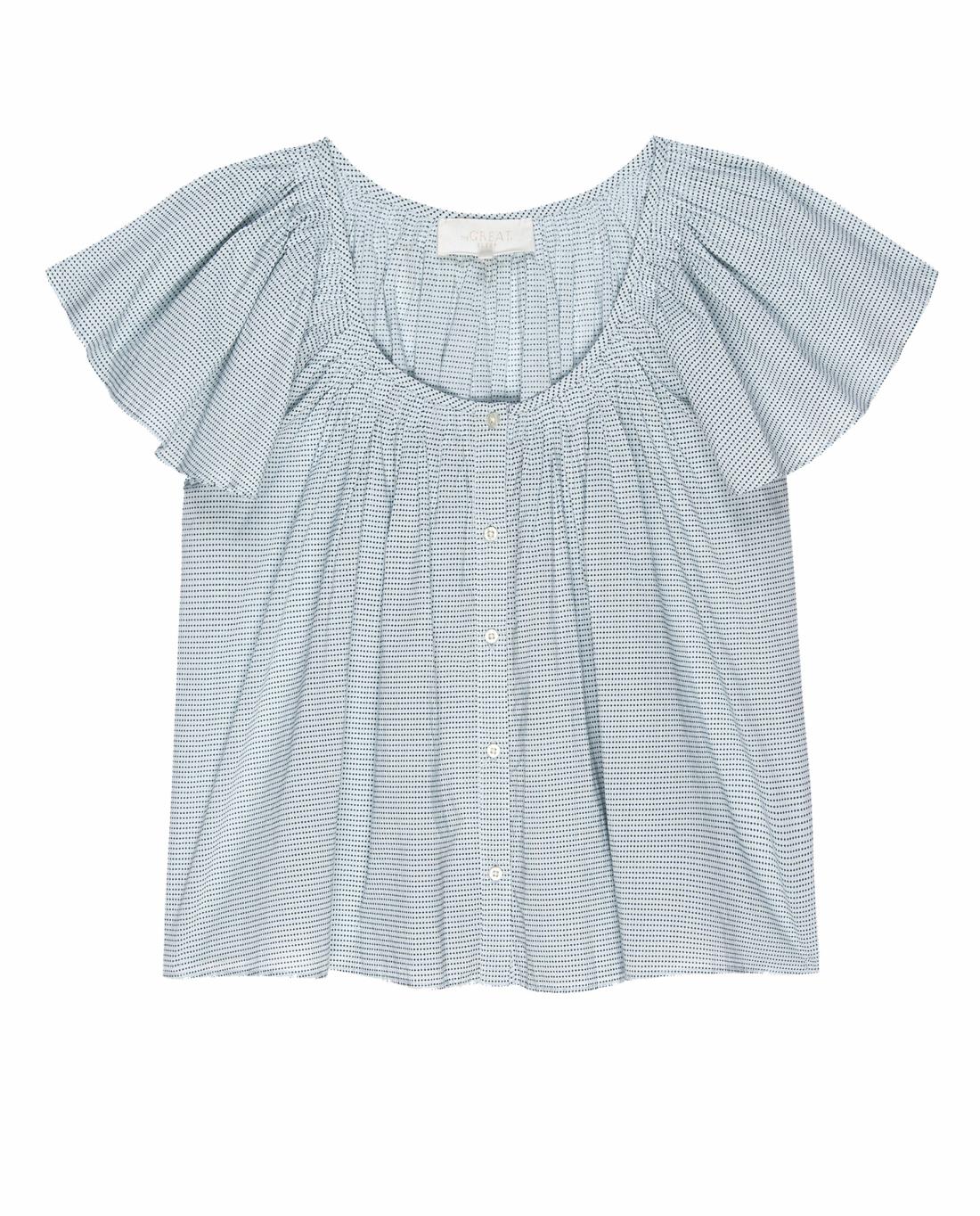 Sleep Tops | Women The Great. The Flutter Sleeve Sleep Top. Blue Star Print