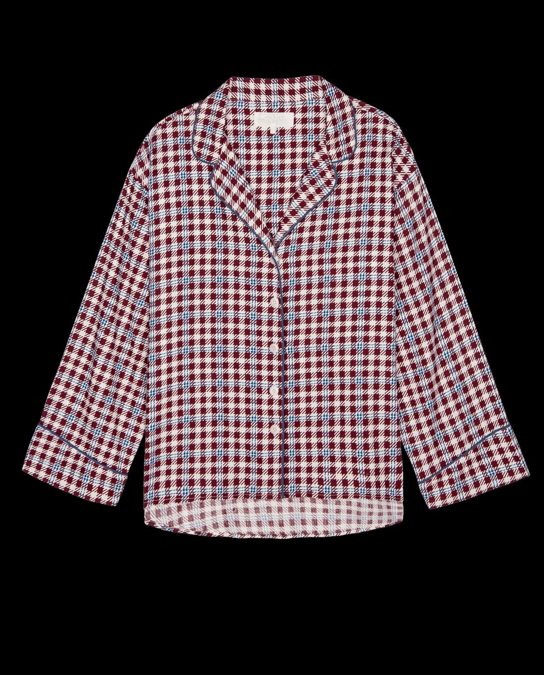 Sleep Tops | Women The Great. The Pajama Shirt. Bordeaux Plaid