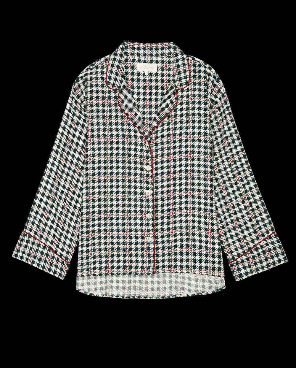 Sleep Tops | Women The Great. The Pajama Shirt. Winter Pine Plaid