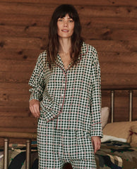 Sleep Tops | Women The Great. The Pajama Shirt. Winter Pine Plaid