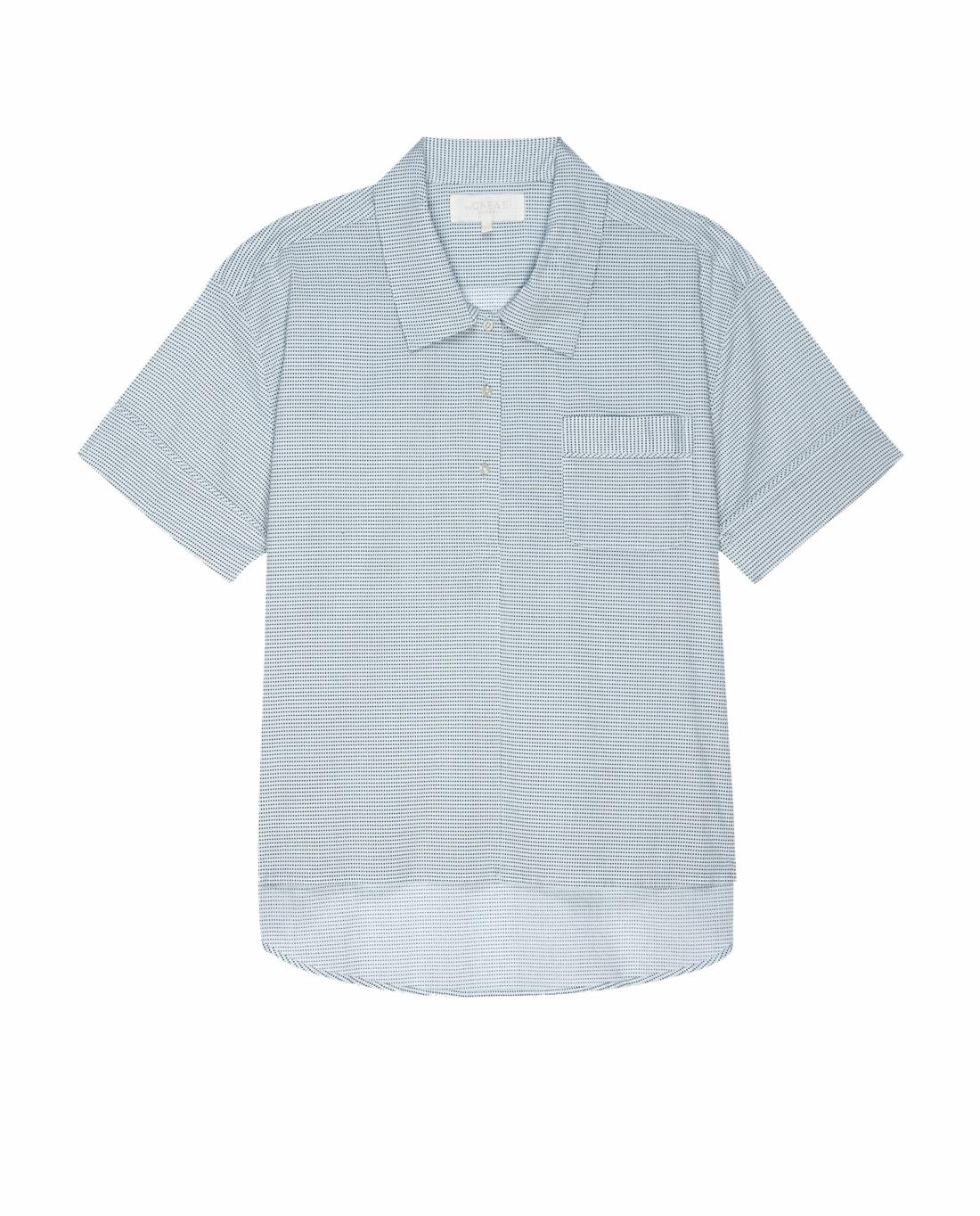 Sleep Tops | Women The Great. The Short Sleeve Pajama Shirt. Blue Star Print