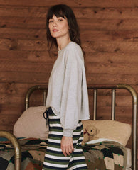 Sleep Tops | Women The Great. The Sleep Cut Off Sweatshirt. Light Heather Grey